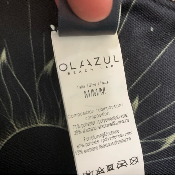 Ola Azul Womens Emma Lucky Printed one piece cut out swimsuit M NEW - Picture 8 of 11